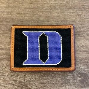 NWOT Smathers & Branson Leather + Needlepoint Duke Card Wallet